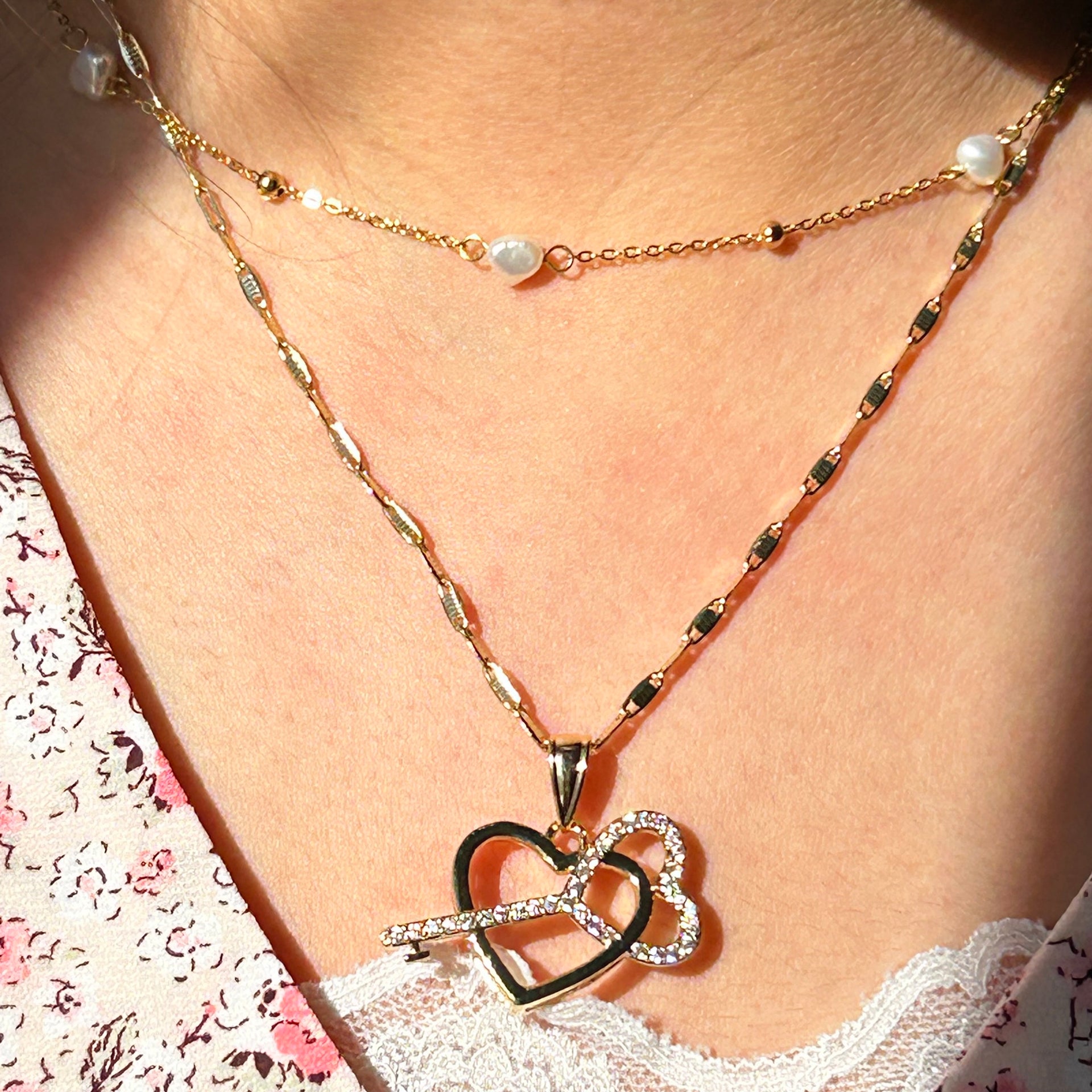 Key Heart Necklace