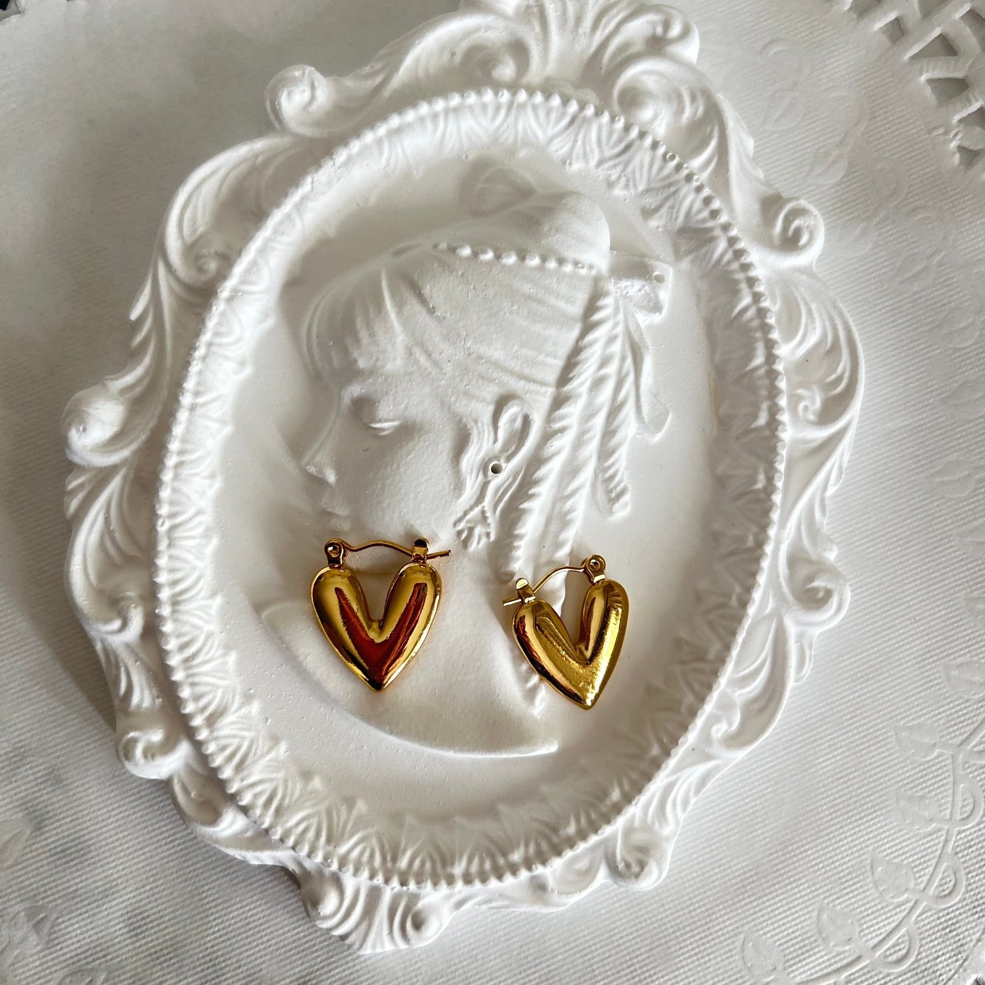 Vintage Heart Earrings