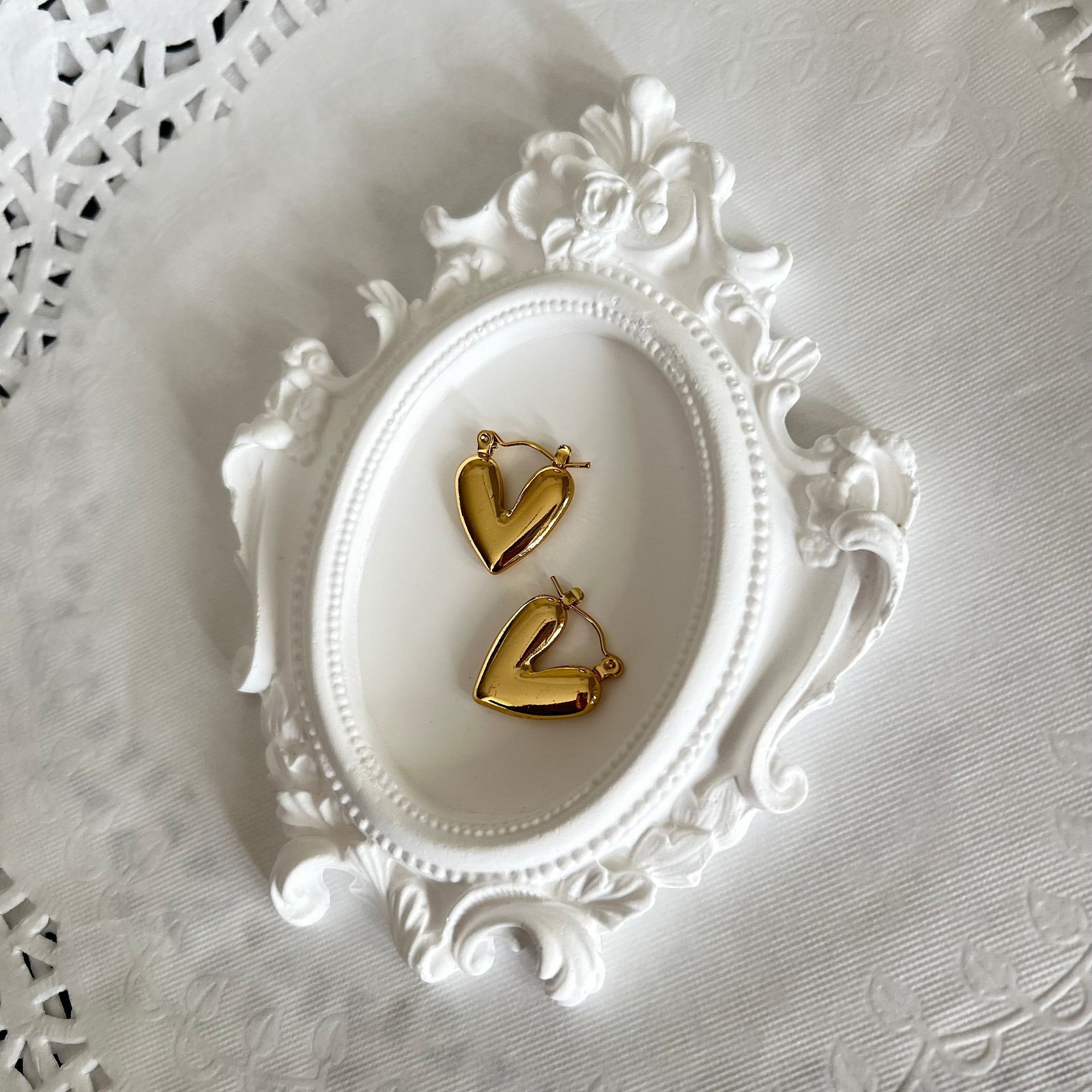 Vintage Heart Earrings