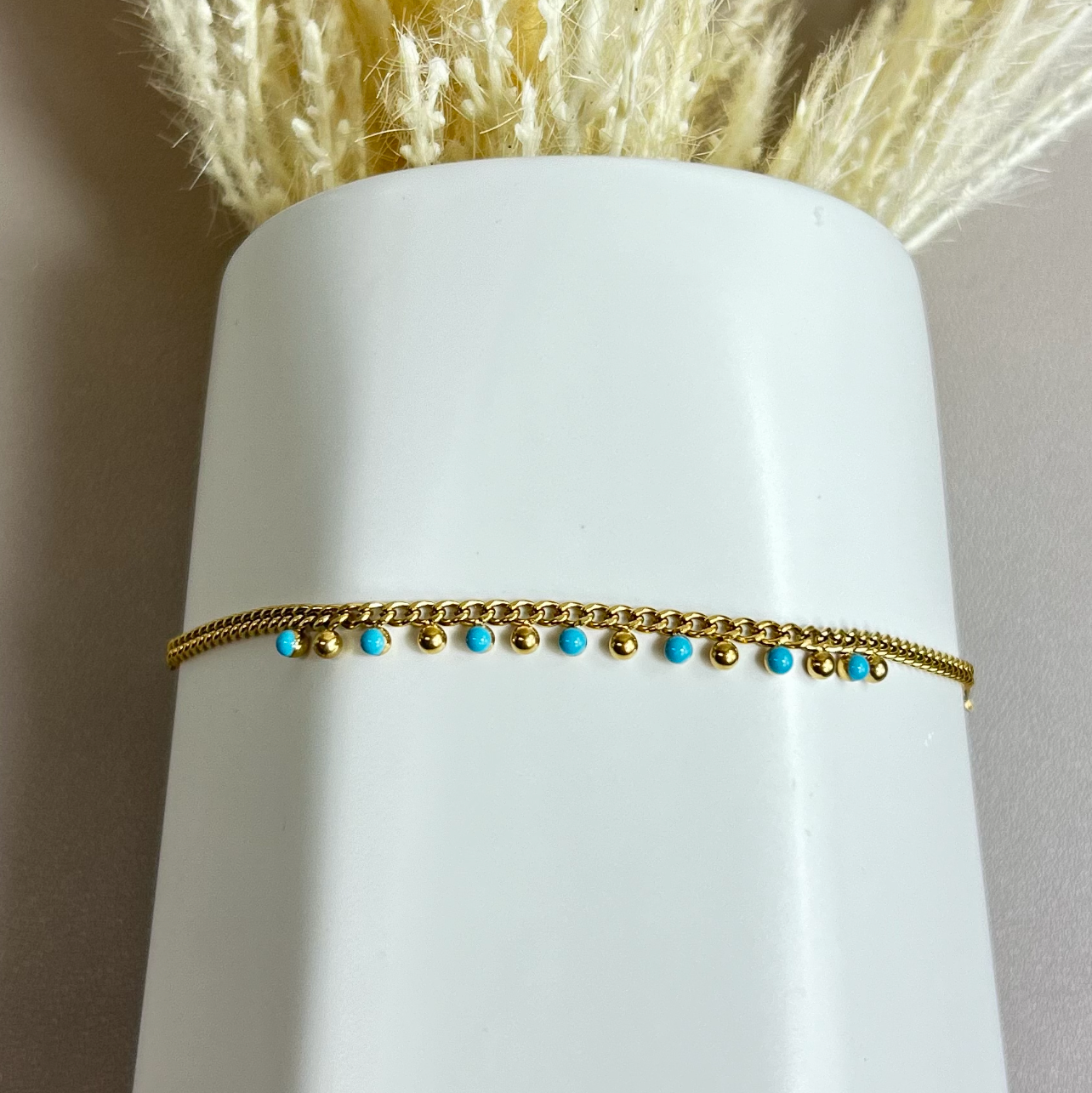 Blue Bead Bracelet