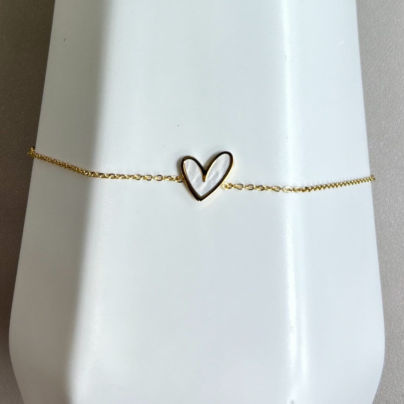 White Heart Bracelet