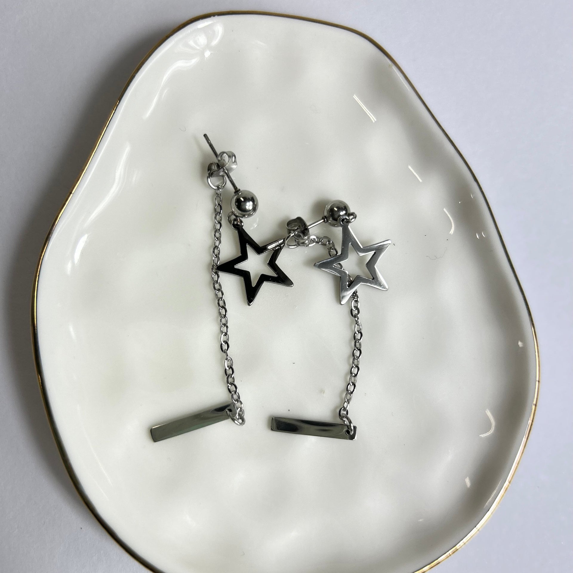 Star Chain Earrings